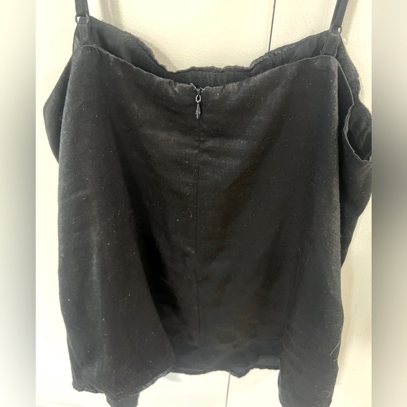 Ecru Lab Spaghetti Adjustable Sleeveless Flowy Shiny Lined Classic Top Women’s L - Picture 4 of 6